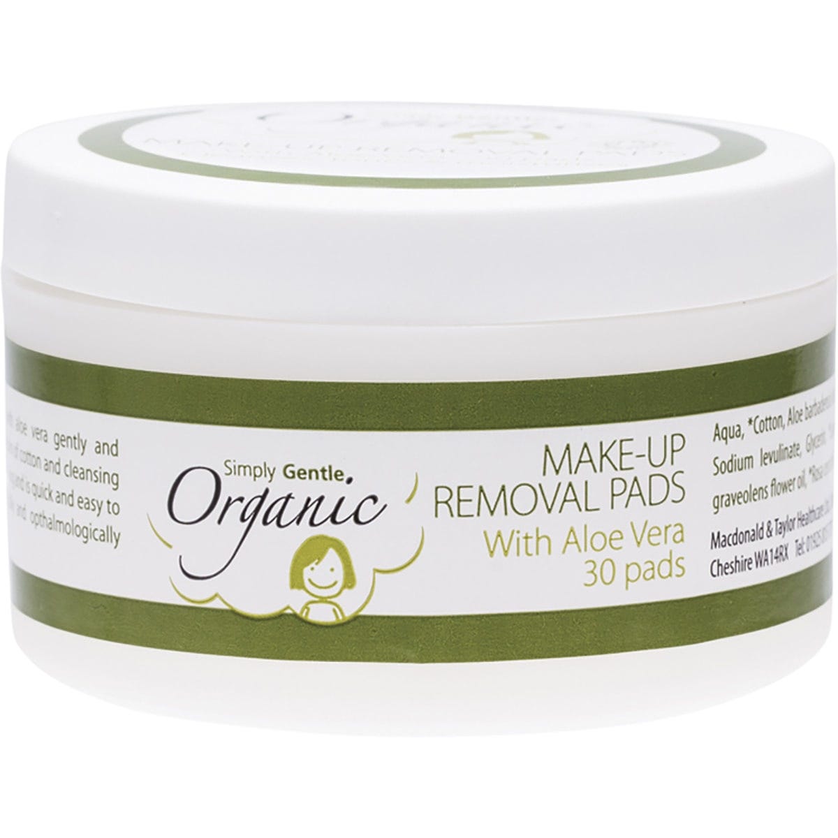 Facial Cleansing Pads with Organic Aloe Vera 30pk