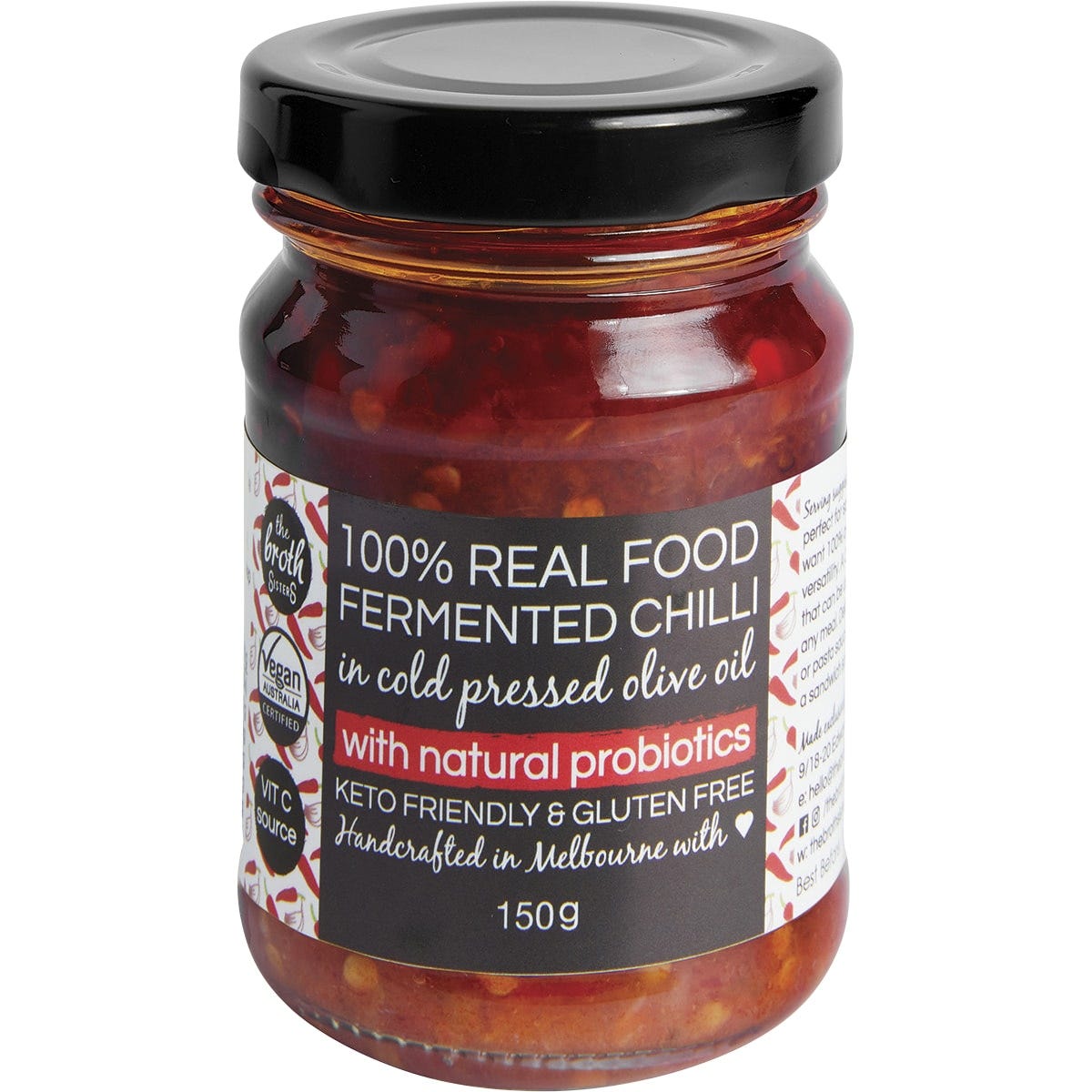Fermented Chilli in Cold Pressed Olive Oil + Probiotics 150g