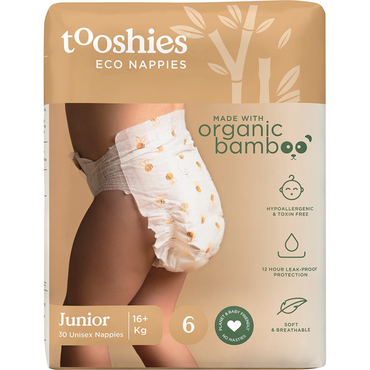 Eco Nappies Size 6 Junior 16+kg 2x30pk