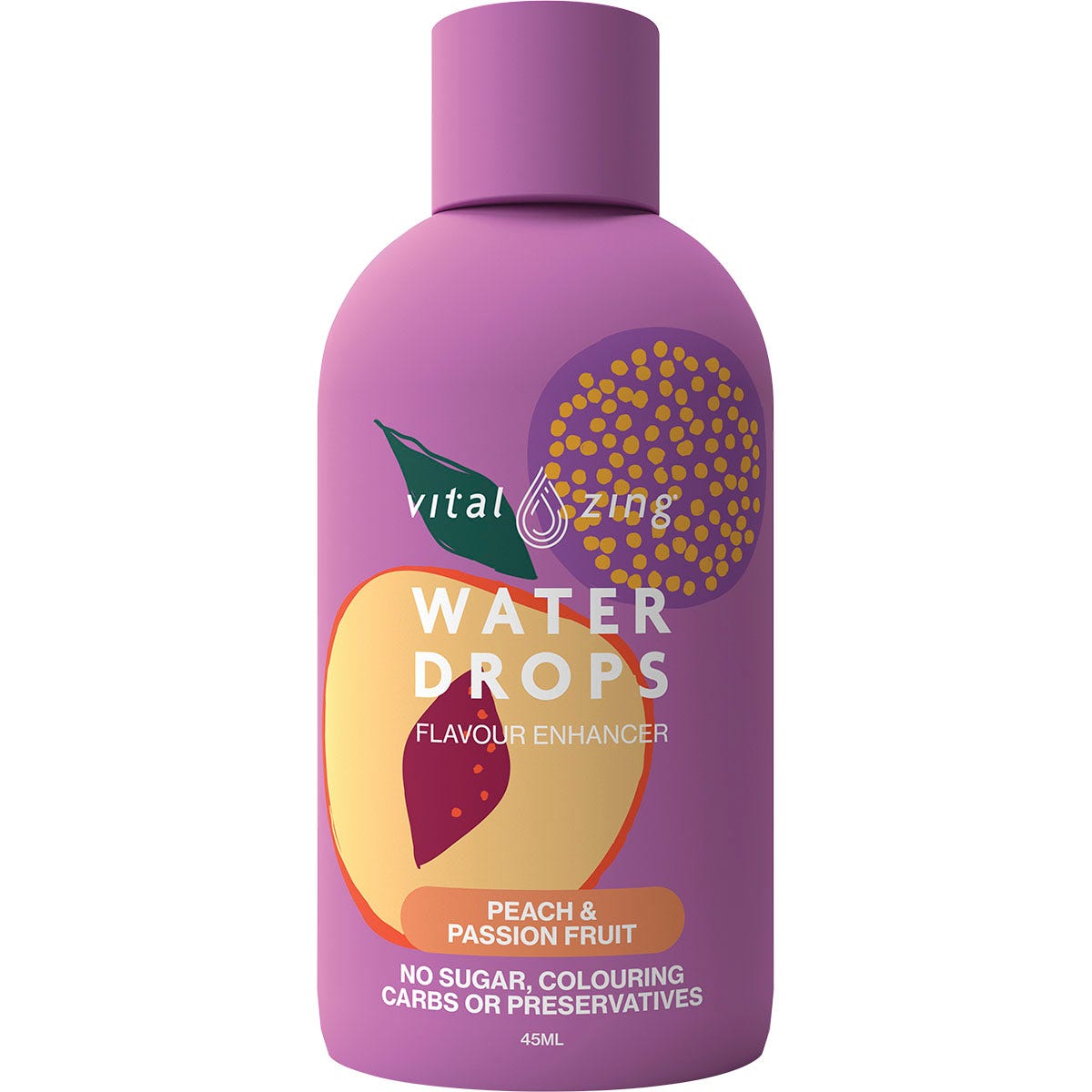 Water Drops Peach & Passionfruit 45ml