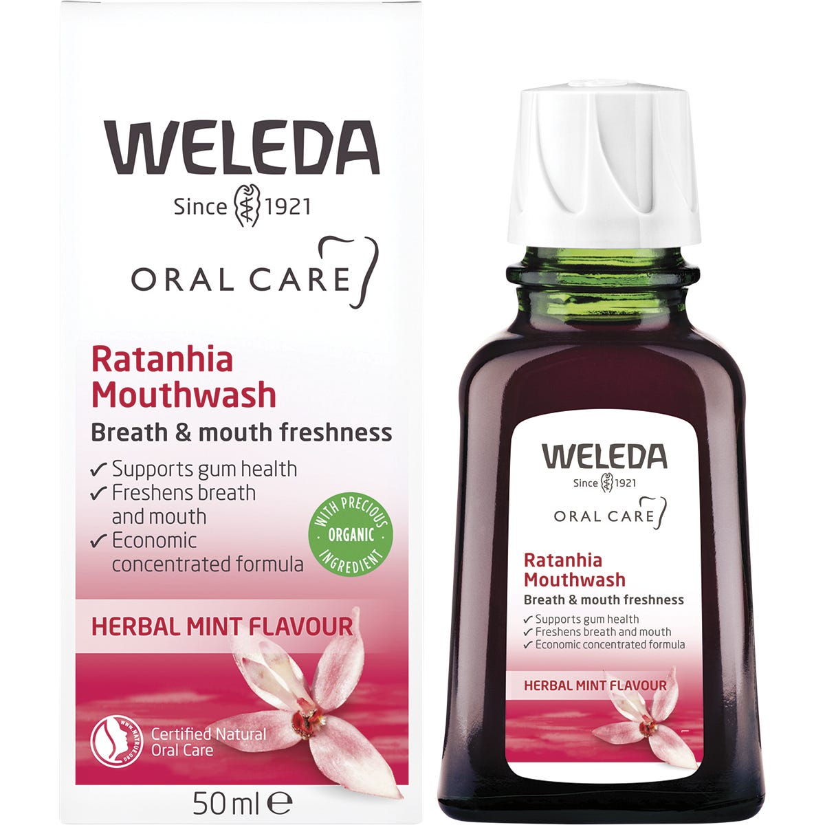 Mouthwash Ratanhia Herbal Mint Flavour 50ml