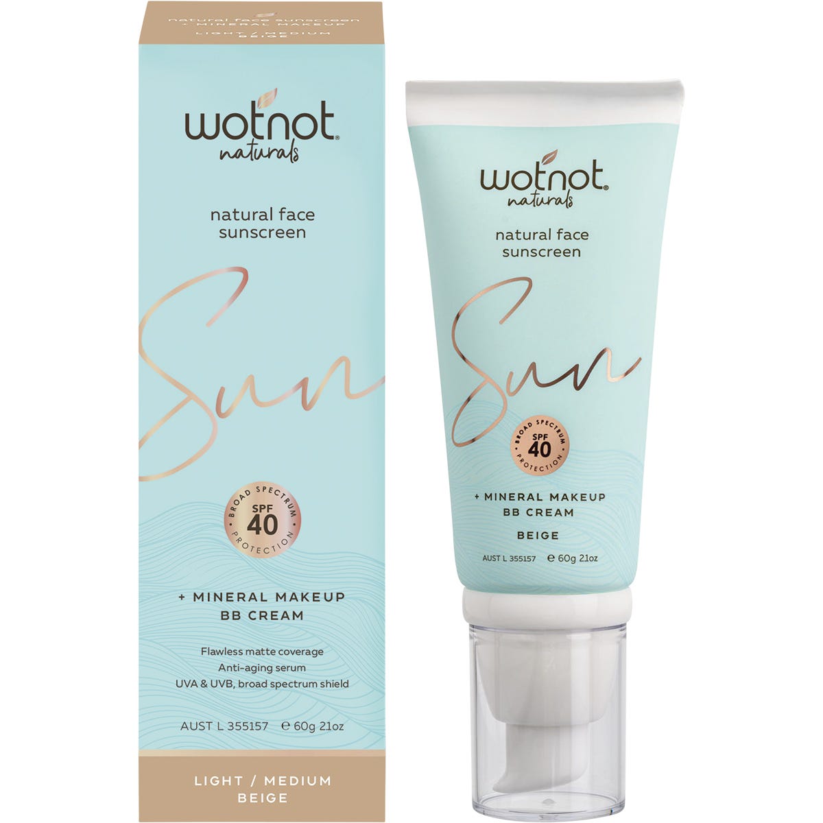 Natural Face Sunscreen 40 SPF Beige BB Cream 60g