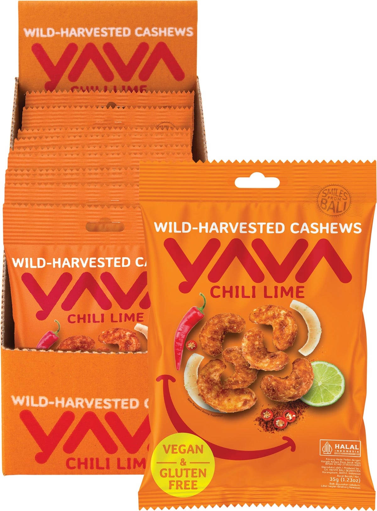 Wild-Harvested Cashews Chili Lime 10x35g