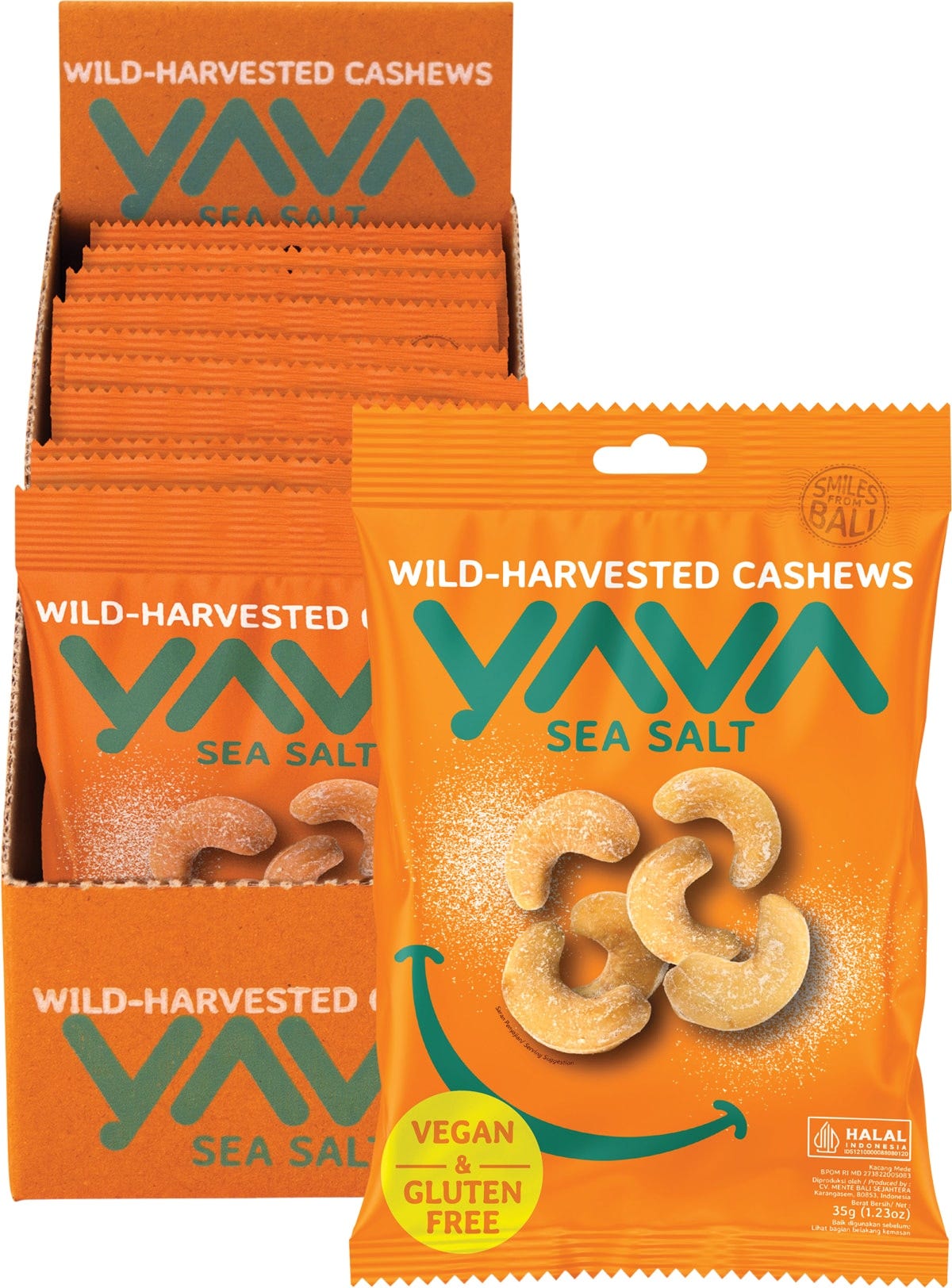 Wild-Harvested Cashews Sea Salt 10x35g