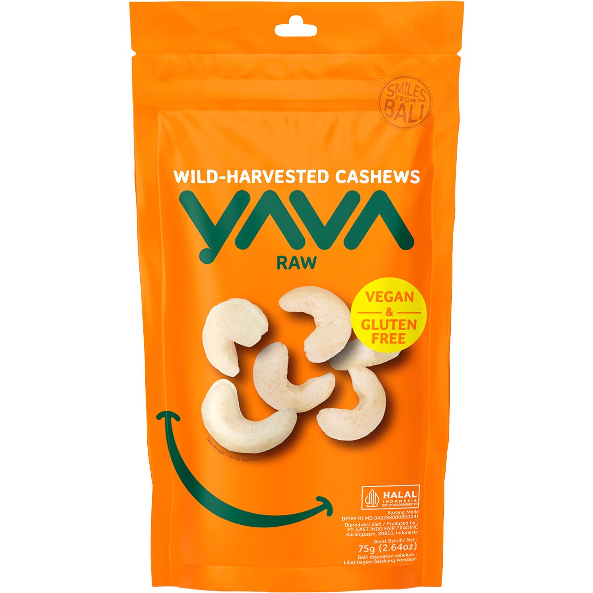 Wild-Harvested Cashews Raw 75g